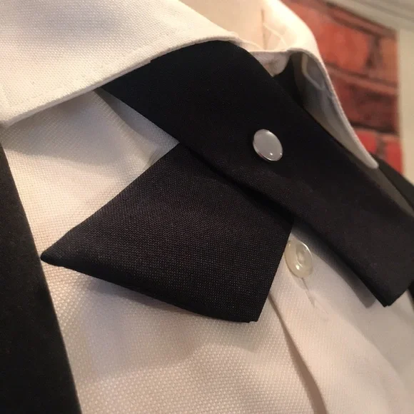 Adjustable Black Cross Bow tie - Picture 4 of 12